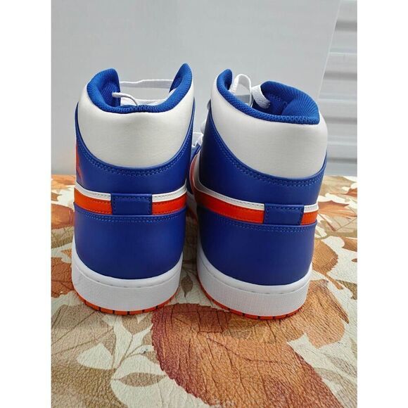 Nike Air Jordan 1 Mid Knicks Blue Orange FD1029-400 Men\'s Shoes Size 17 main image 6